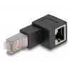 DeLOCK RJ45 spraudnis uz RJ45 ligzdu adapteris Cat.6A 90° lejupvērsts leņķī