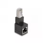 DeLOCK RJ45 spraudnis uz RJ45 ligzdu adapteris Cat.6A 90° lejupvērsts leņķī