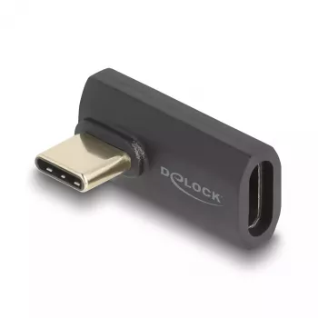 DeLOCK USB adapteris 40 Gbps USB Type-C PD 3.1 240 W vīrišķais uz sievišķo leņķveida pa kreisi/pa labi 8K 60 Hz