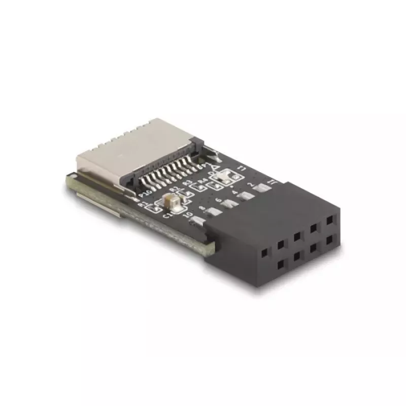 Iekšējais USB Type-E adapteris DeLOCK 67175 USB Type-C sievišķā, pelēks