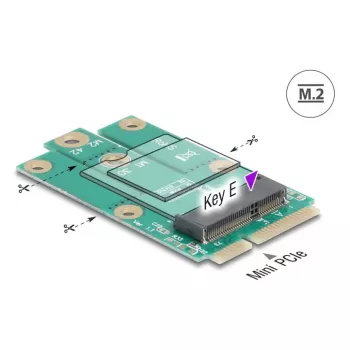 DeLOCK 64338 Iekšējais M.2 Adapteris Mini PCI Express Vīrišķais