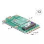 DeLOCK 64338 Iekšējais M.2 Adapteris Mini PCI Express Vīrišķais