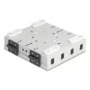 Optiskās šķiedras sienas kārba DELOCK 4× SC Simplex vai LC Duplex adapteriem, metāla korpuss, pelēka