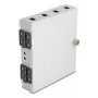 Optiskās šķiedras sienas kārba DELOCK 4× SC Simplex vai LC Duplex adapteriem, metāla korpuss, pelēka