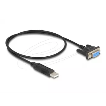 DeLOCK 67381 USB 2.0 uz RS-232 DB9 seriālais adapteris 0,5 m