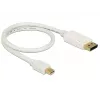Mini Displayport uz Displayport kabelis DeLOCK 83985 0,5 m balts