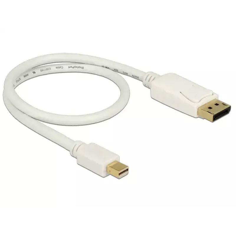 Mini Displayport uz Displayport kabelis DeLOCK 83985 0,5 m balts