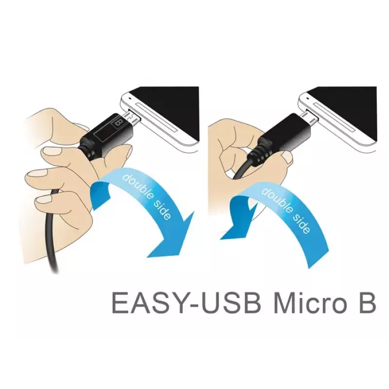 USB kabelis DeLOCK 83848 USB 2.0 1m USB A Micro-USB B melns