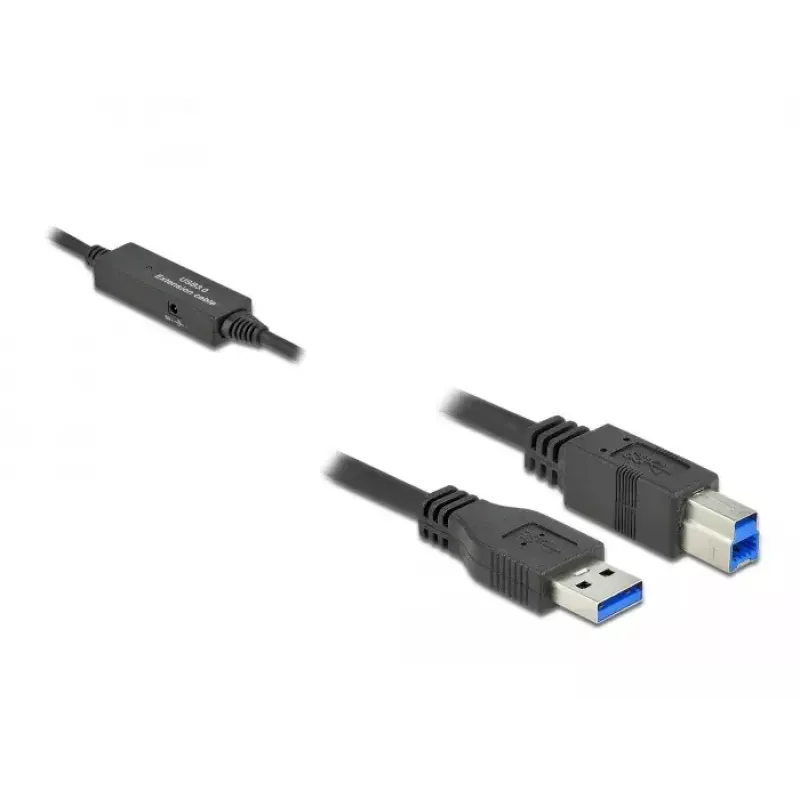 USB kabelis DeLOCK 85379 USB 3.2 Gen 1 5m USB A USB B melns