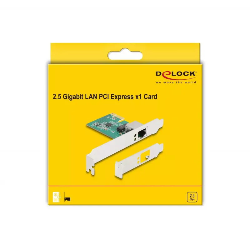 DeLOCK PCI Express x1 karte 1 x RJ45 2,5 Gigabitu LAN RTL8125