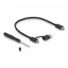 SSD korpuss DeLOCK 42015 pelēks M.2 20 Gbit/s USB Type-C