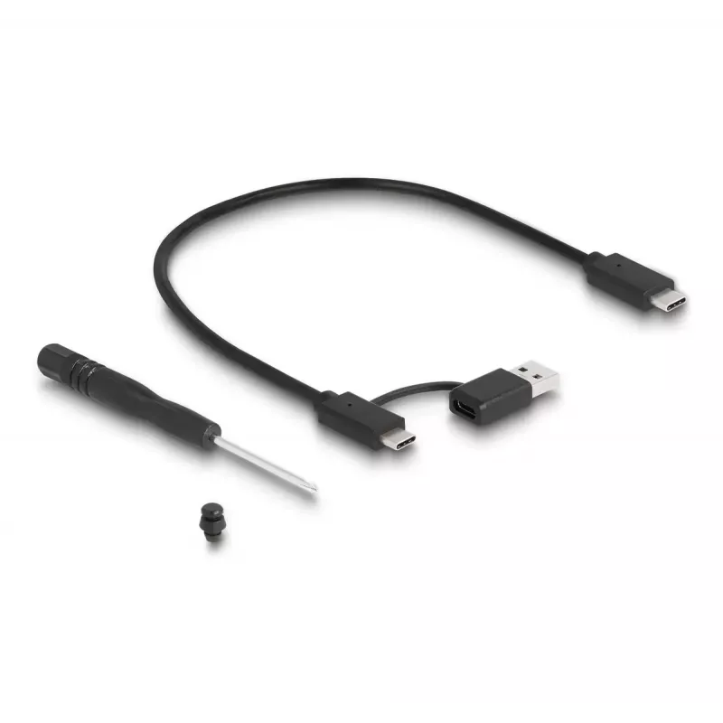SSD korpuss DeLOCK 42015 pelēks M.2 20 Gbit/s USB Type-C