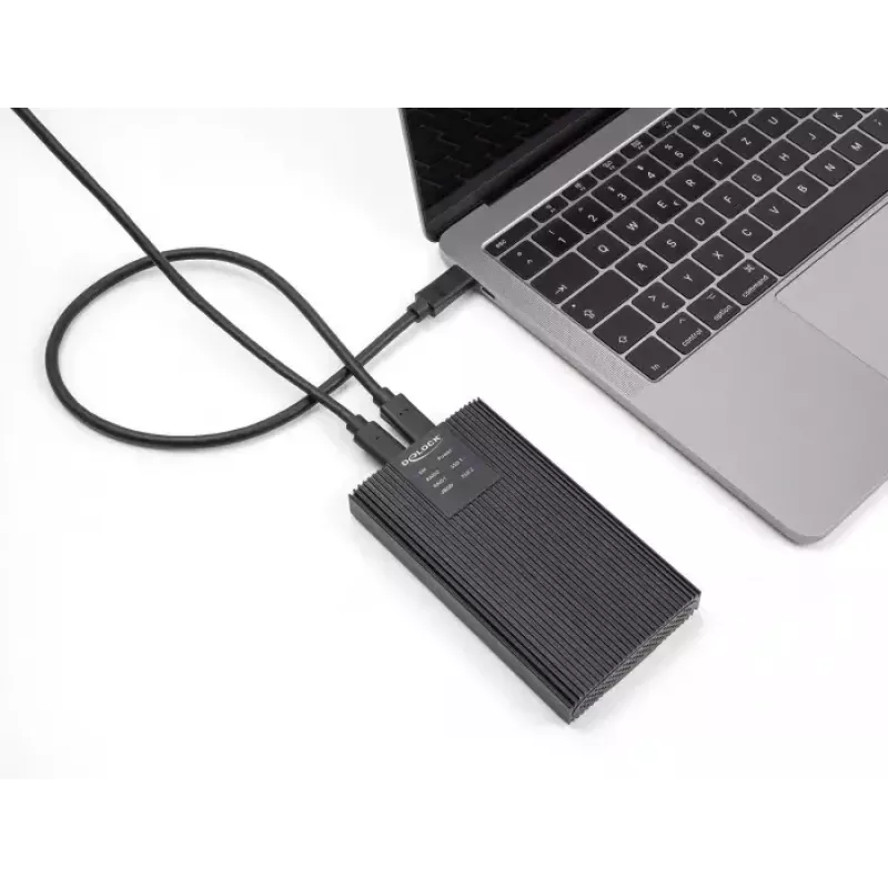 SSD korpuss DeLOCK 42022 ārējais korpuss USB 20 Gbps 2 x M.2 NVMe PCIe SSD