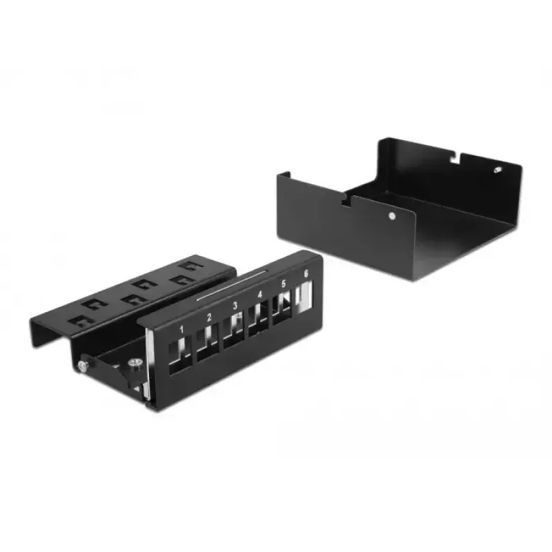 Patch Panel DeLOCK Keystone 6 Port Melns