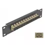 Fiber Optic Patch Panel DeLOCK 10 collu 12 Portu SC Simplex Bēšs 1U Melns