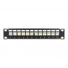 Patch panel DeLOCK 66874 1U Melns Metal Rack capacity 1U