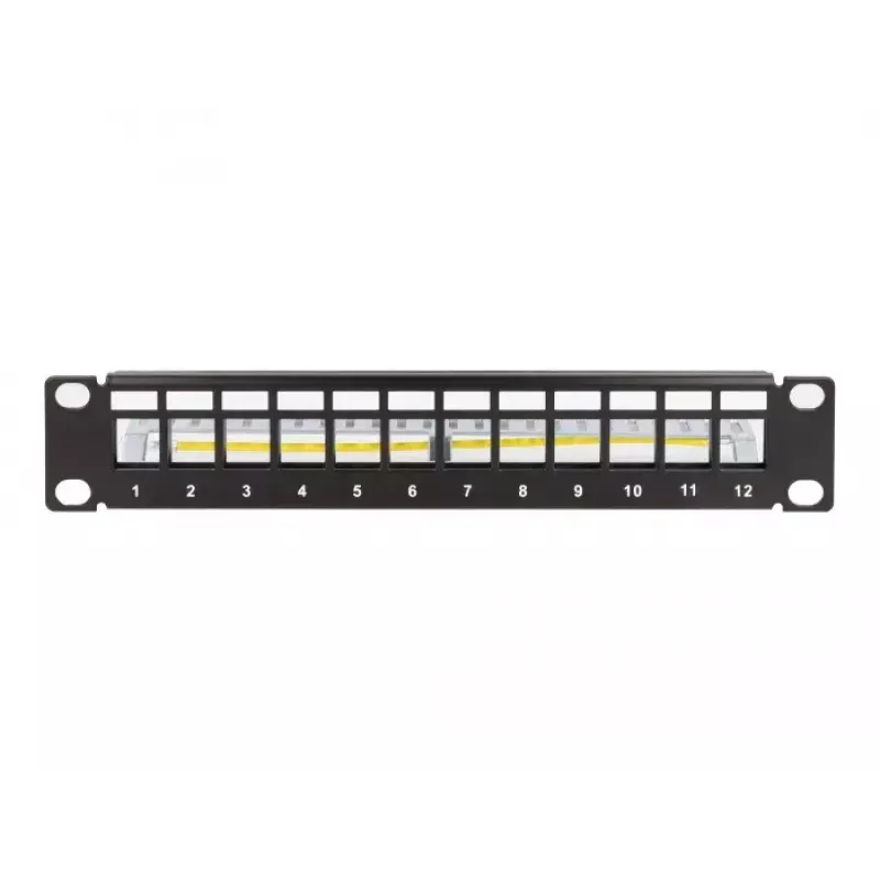 Patch panel DeLOCK 66874 1U Melns Metal Rack capacity 1U