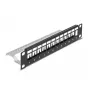 Patch panel DeLOCK 66874 1U Melns Metal Rack capacity 1U