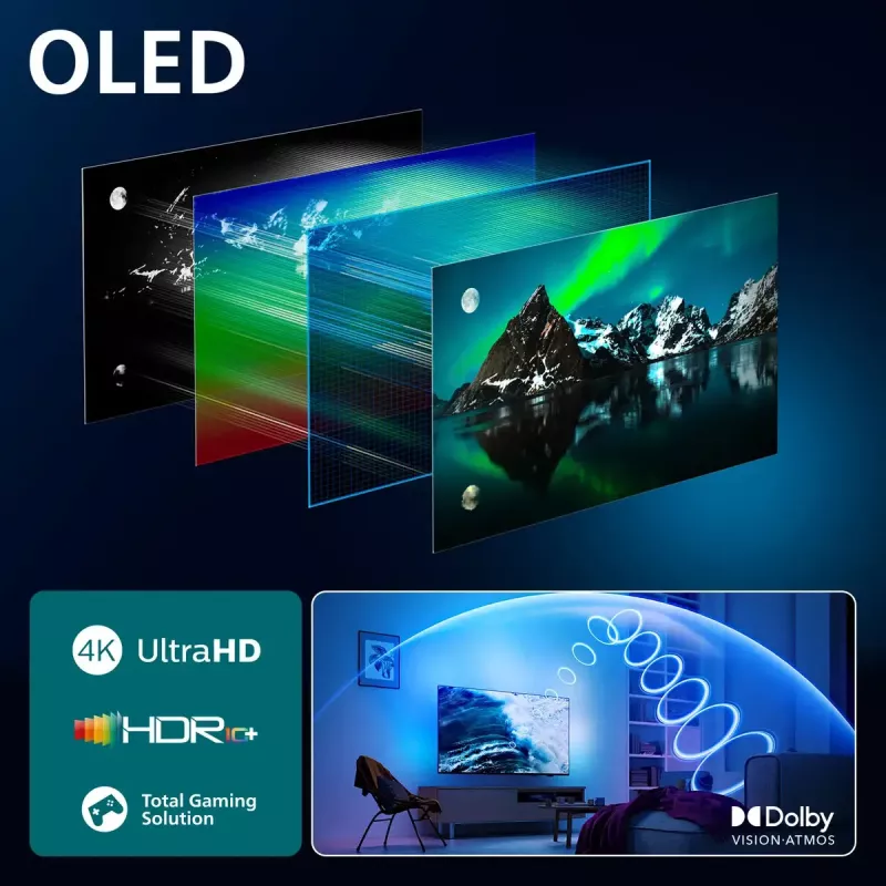 Televizors Philips 77OLED760/12 77 collas 4K Ultra HD OLED 3840 x 2160