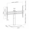 Equip 37–70 collu universāls televizora statīvs, melns, 40 kg, 94–177,8 cm