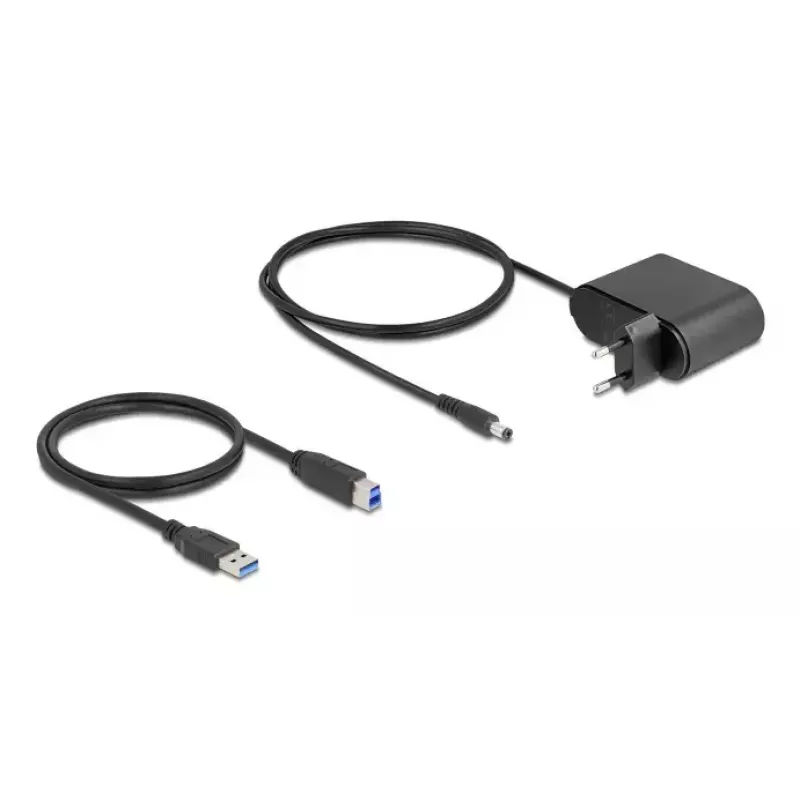 DeLOCK 64332 Dokstacija USB 3.2 Gen 1 HDD SSD 2.5 3.5 Melna