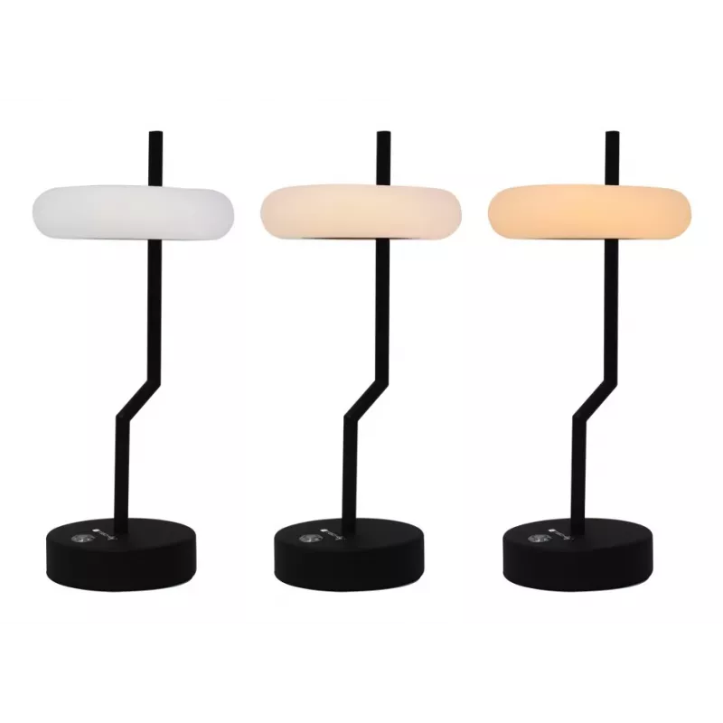 Techly I-LAMP-TABLE2 galda lampa Nenomaināma(-s) spuldze(-s) 2 W LED Melna, Balta