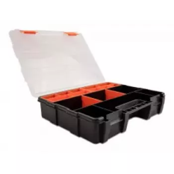 Uzglabāšanas kaste DeLOCK 18416 21 nodalījums 290x220x60mm oranža melna