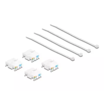 DeLOCK keystone modulis 86051 Plakans RJ-45 Balts 4 gab.