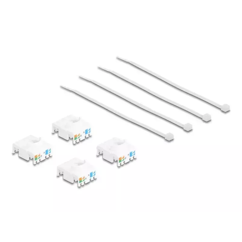 DeLOCK keystone modulis 86051 Plakans RJ-45 Balts 4 gab.