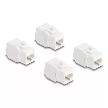 DeLOCK keystone modulis 86051 Plakans RJ-45 Balts 4 gab.