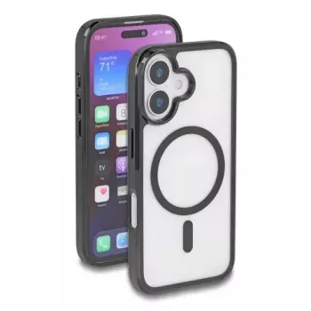 Mobilā tālruņa vāciņš DELOCK 81266 Apple iPhone 16, vāciņa tipa, piemērots 15,5 cm (6,1 collu) ekrānam, melns un caurspīdīgs