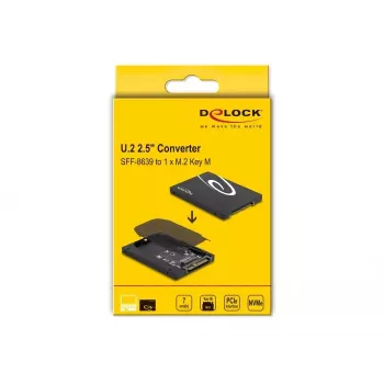 SSD korpuss DeLOCK 63379 Melns M.2 1 diskvietas atbalsts
