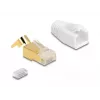 Tīkla kabelis DeLOCK RJ45 modulārais spraudnis 25 gab. komplekts Cat.7 zelts balts