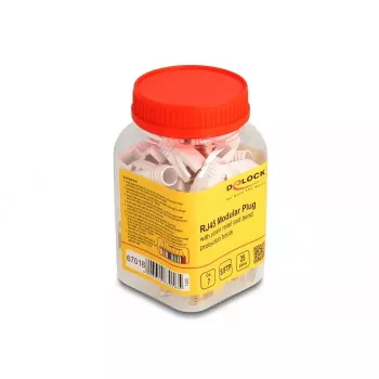 Tīkla kabelis DeLOCK RJ45 modulārais spraudnis 25 gab. komplekts Cat.7 zelts balts