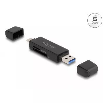 Karšu lasītājs DeLOCK 91004 USB 3.2 Gen 1 Type-A Type-C Melns