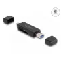 Karšu lasītājs DeLOCK 91004 USB 3.2 Gen 1 Type-A Type-C Melns