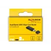 Karšu lasītājs DeLOCK 91002 USB melns MicroSD SD SDHC SDXC 5000 Mbit/s