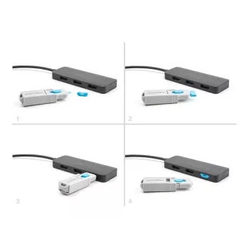 DeLOCK HDMI portu bloķētāju komplekts 4 gabali + bloķēšanas rīks HDMI ligzdām