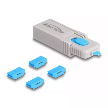DeLOCK HDMI portu bloķētāju komplekts 4 gabali + bloķēšanas rīks HDMI ligzdām