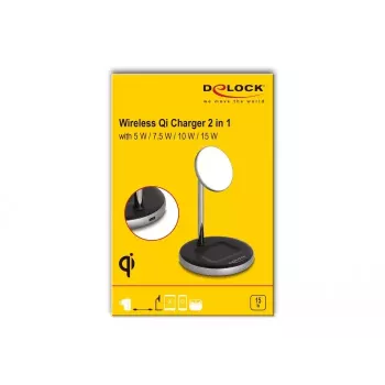 Bezvadu lādētājs DeLOCK 66468 2-in-1 5 W 7,5 W 10 W 15 W