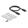 SSD korpuss DeLOCK 42018 Sudraba M.2 40 Gbit/s USB Type-C