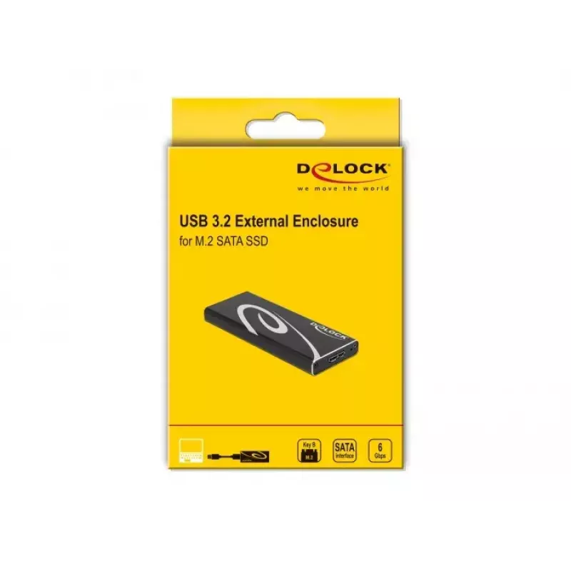 SSD korpuss DeLOCK 42007 melns M.2