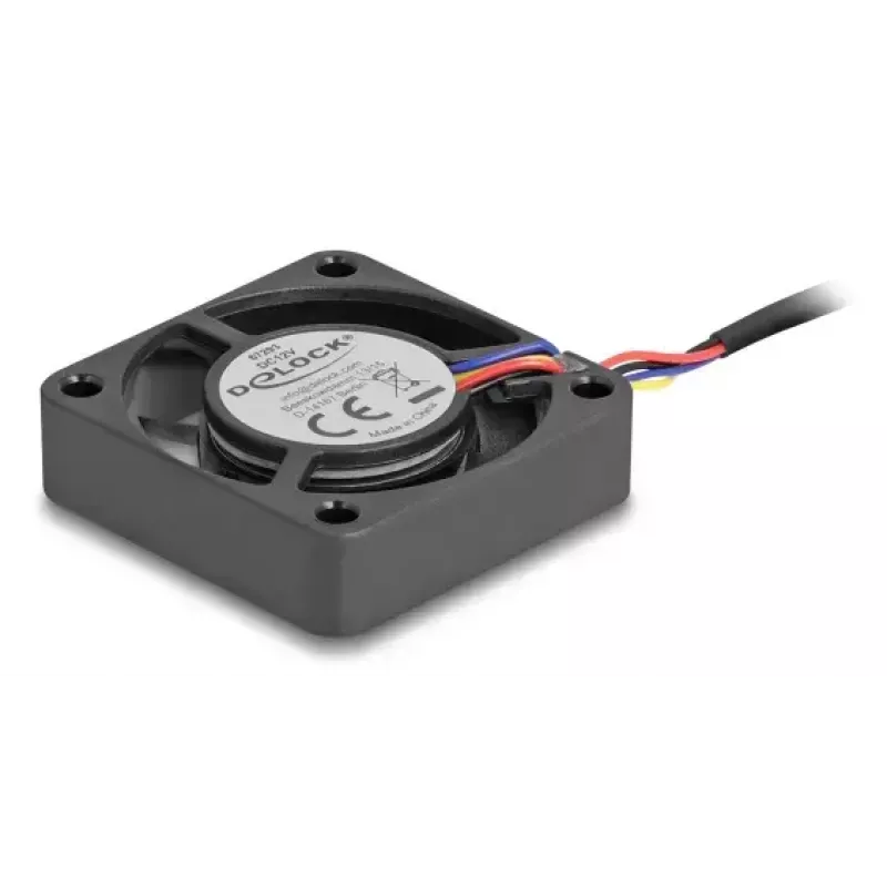 Ventilators DELOCK 67293 4 cm (40×40×10 mm) 0,18 m³/h Lodīšu gultnis 12V Melns
