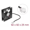 Datora korpusa ventilators DELOCK 67297 92 mm, lodīšu gultnis, gaisa plūsma 1,21 m³/h, melns
