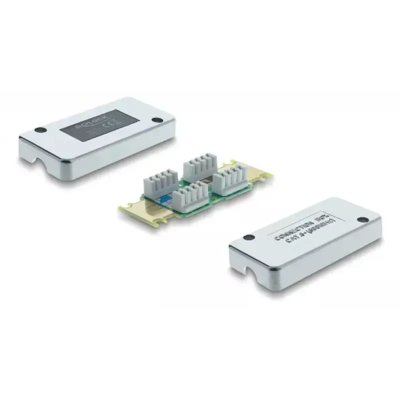Tīkla pieslēguma kārba DELOCK Cat.6 STP LSA, S/UTP ekranējums, 35×82×23 mm, sudraba