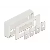 Plāksteru paneļa piederums DELOCK 81333 — balts polikarbonāta kronšteins, 152×50×82 mm