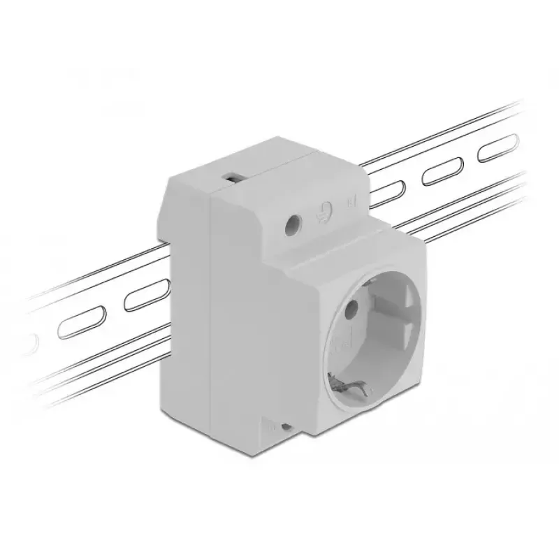 Kontaktligzda CEE 7/3 DeLOCK 11472 Pelēka