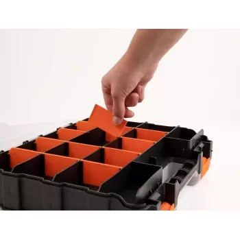 Uzglabāšanas kaste DeLOCK 18417 Taisnstūrveida Plastmasa Melna Oranža 270x320x80mm