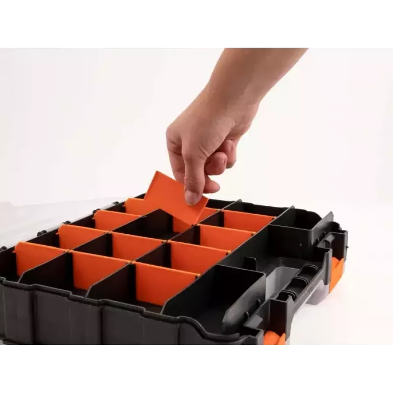 Uzglabāšanas kaste DeLOCK 18417 Taisnstūrveida Plastmasa Melna Oranža 270x320x80mm