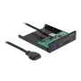DeLOCK priekšējais panelis 3,5 collu USB 5 Gbps 1 x USB Type-C + 2 x USB Type-A + SD un Micro SD slots